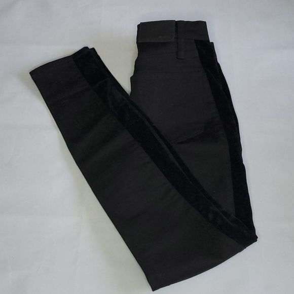 NWOT - Madewell 9" Mid-Rise Skinny Jeans: Velvet Tuxedo Stripe Edition - Picture 2 of 9